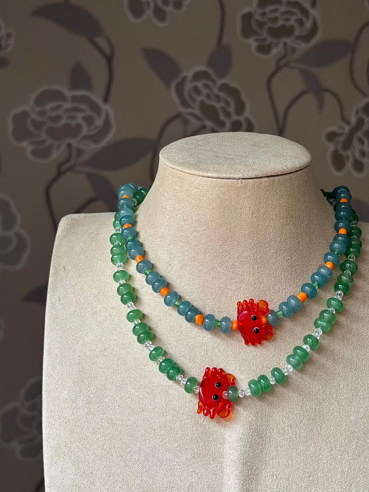 Collar Cangrejo Cristal