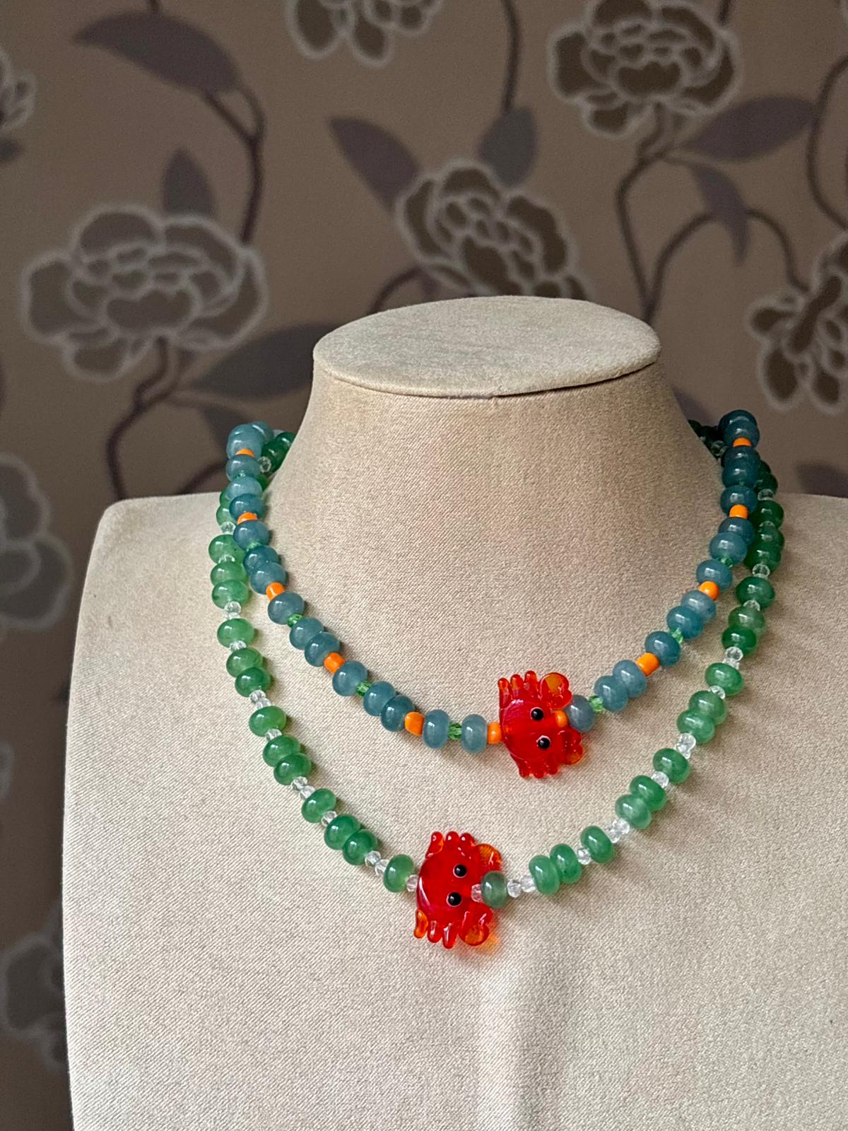 Collar Cangrejo Cristal