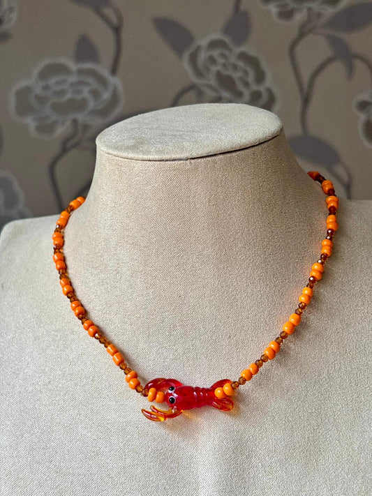 Collar Langosta Naranja